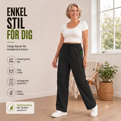👖 LIMITED TIME: 50 % RABATT! 💥 Damen Vintage Cargohose mit Taschen – lockere Passform, atmungsaktiv, verstellbarer Bund ✨