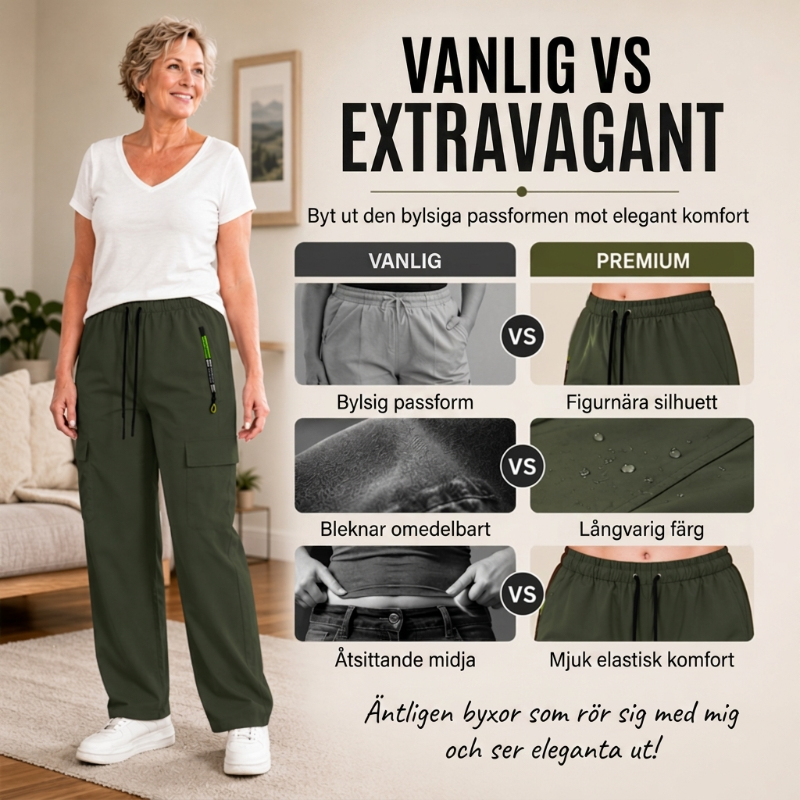 👖 LIMITED TIME: 50 % RABATT! 💥 Damen Vintage Cargohose mit Taschen – lockere Passform, atmungsaktiv, verstellbarer Bund ✨