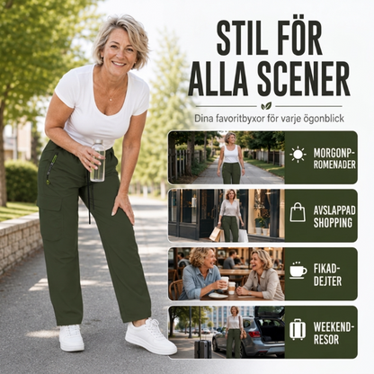 👖 LIMITED TIME: 50 % RABATT! 💥 Damen Vintage Cargohose mit Taschen – lockere Passform, atmungsaktiv, verstellbarer Bund ✨