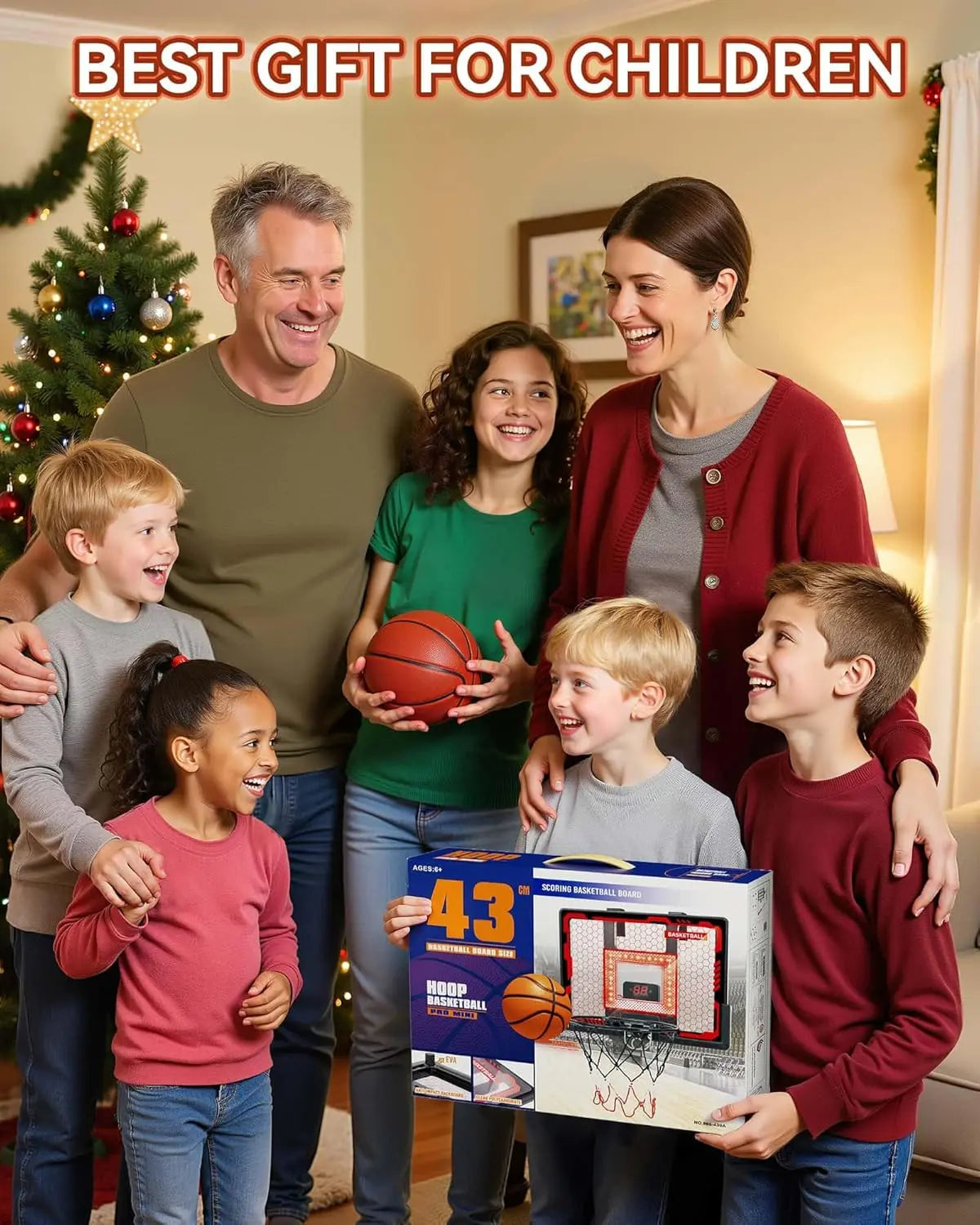 Indoor Basketball Hoop Pro for Kids with LED Scoreboard & 4 Balls - image 9