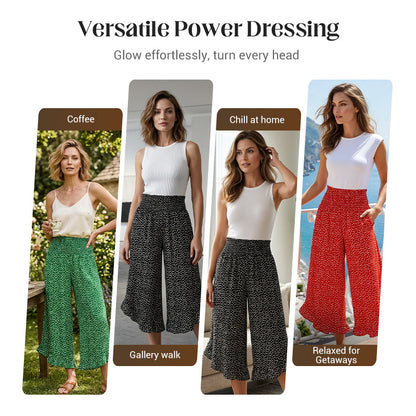 ⏳Zeitlich begrenztes Angebot⏰Damen Fließende High Waist Weite Hose – Figurschmeichelnd, Bequem & Chic