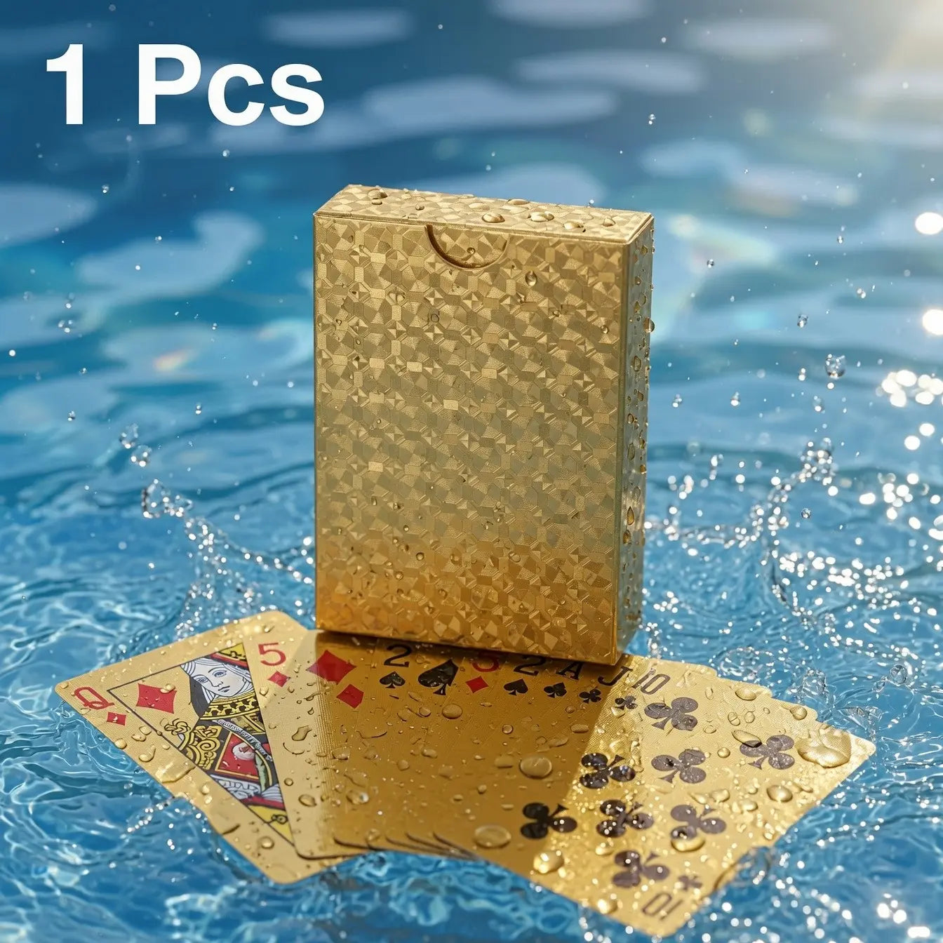 Wasserdichtes transparentes Farbkartenspiel – Pool- & Reise-Deck