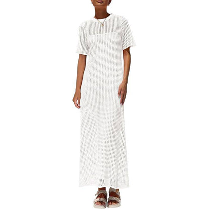 Women's Eyelet Crochet Maxi 2 Piece Dress Sets