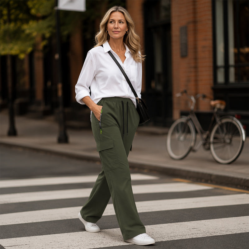 👖 LIMITED TIME: 50 % RABATT! 💥 Damen Vintage Cargohose mit Taschen – lockere Passform, atmungsaktiv, verstellbarer Bund ✨