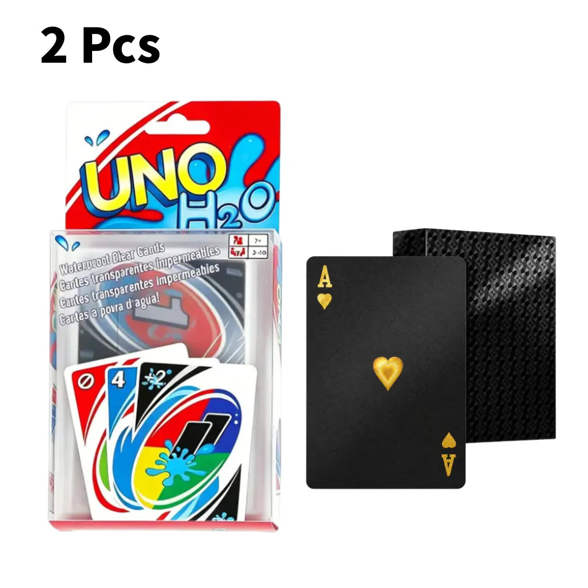 Wasserdichtes transparentes Farbkartenspiel – Pool- & Reise-Deck