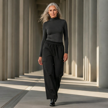 👖 LIMITED TIME: 50 % RABATT! 💥 Damen Vintage Cargohose mit Taschen – lockere Passform, atmungsaktiv, verstellbarer Bund ✨