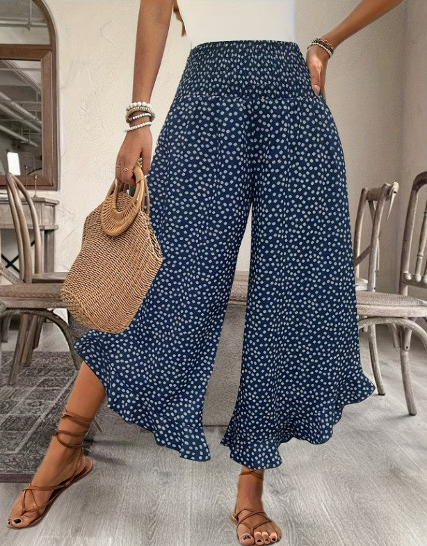 ⏳Zeitlich begrenztes Angebot⏰Damen Fließende High Waist Weite Hose – Figurschmeichelnd, Bequem & Chic
