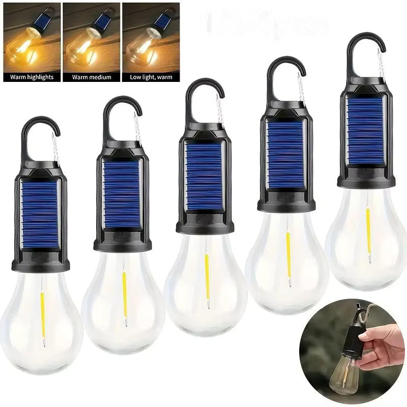Neue solarbetriebene Campinglampe zum Aufladen