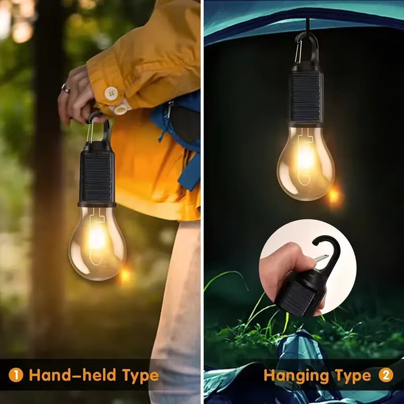 Neue solarbetriebene Campinglampe zum Aufladen