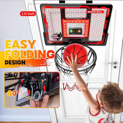 Indoor Basketball Hoop Pro for Kids with LED Scoreboard & 4 Balls - image 2
