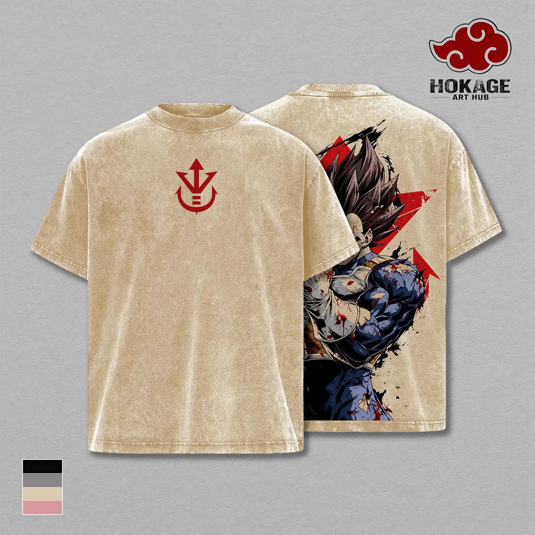 Apricot washed graphic tee color option