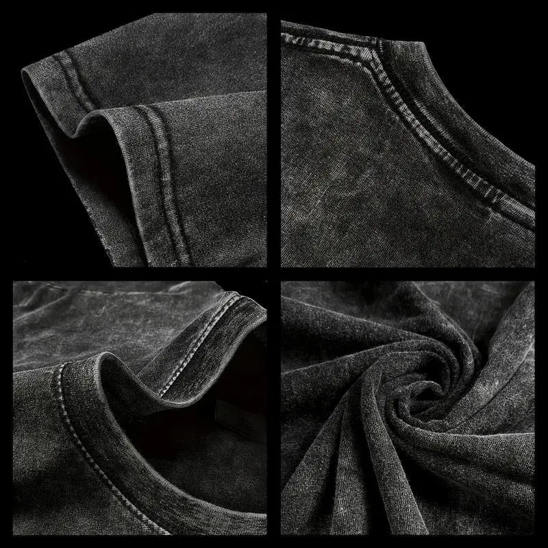 Close-up views of the washed cotton fabric, collar and reinforced seams