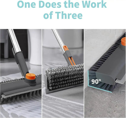 3-in-1 Extendable Scrub Brush with Squeegee & Hair Picker – product feature image 5