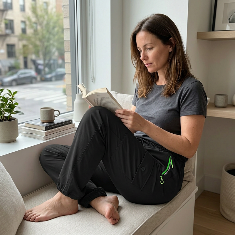👖 LIMITED TIME: 50 % RABATT! 💥 Damen Vintage Cargohose mit Taschen – lockere Passform, atmungsaktiv, verstellbarer Bund ✨