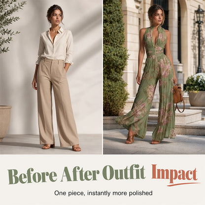 Flowing Pleated Jumpsuit