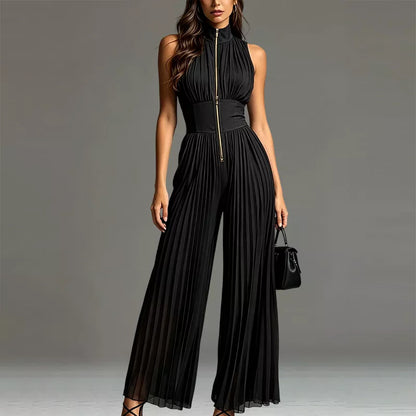 Flowing Pleated Jumpsuit