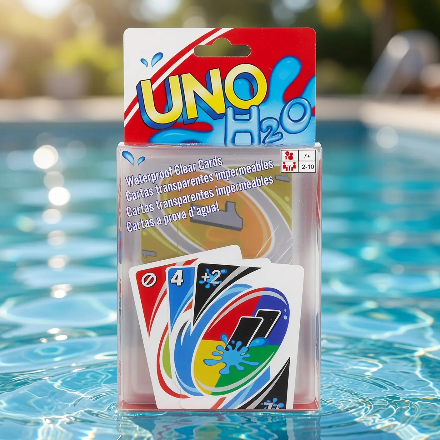 Wasserdichtes transparentes Farbkartenspiel – Pool- & Reise-Deck
